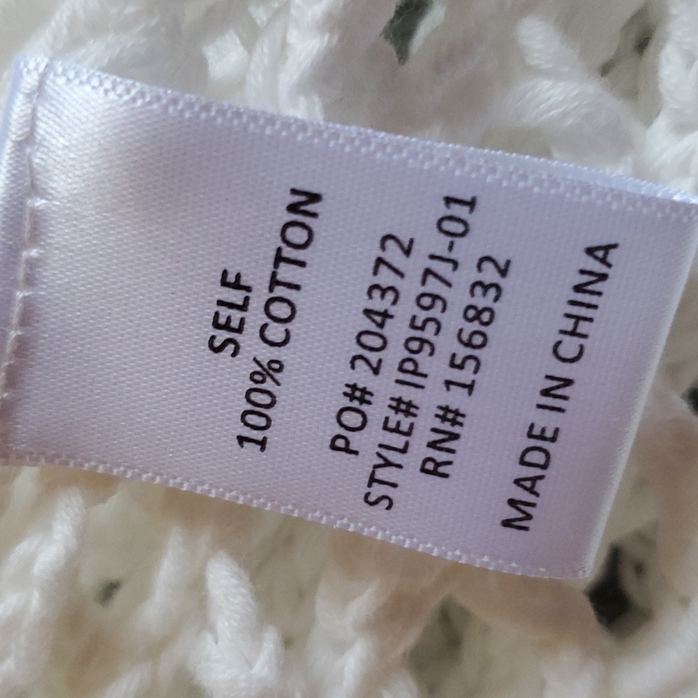 NWT White SZ Small Crocheted Sweater by BiBi - Picture 8 of 9